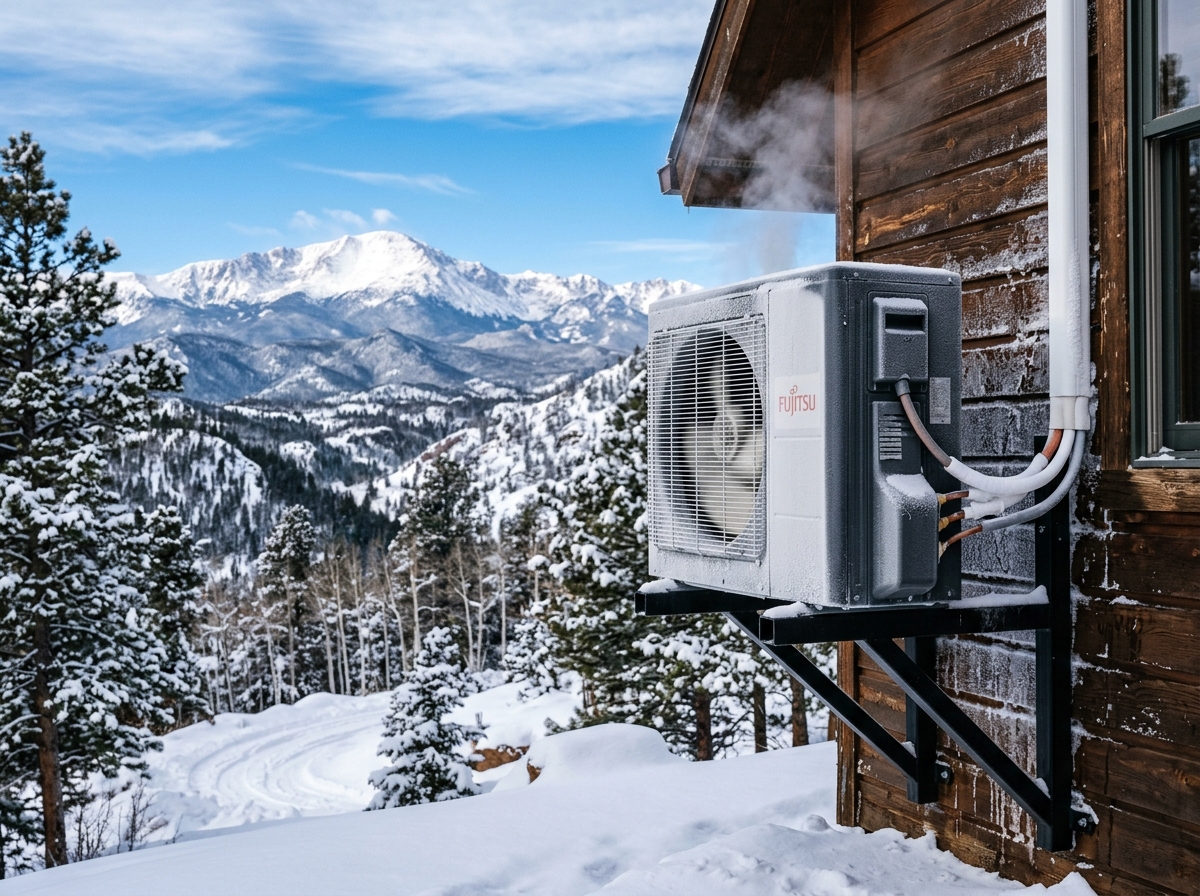 LG cold climate heat pump in Colorado winter